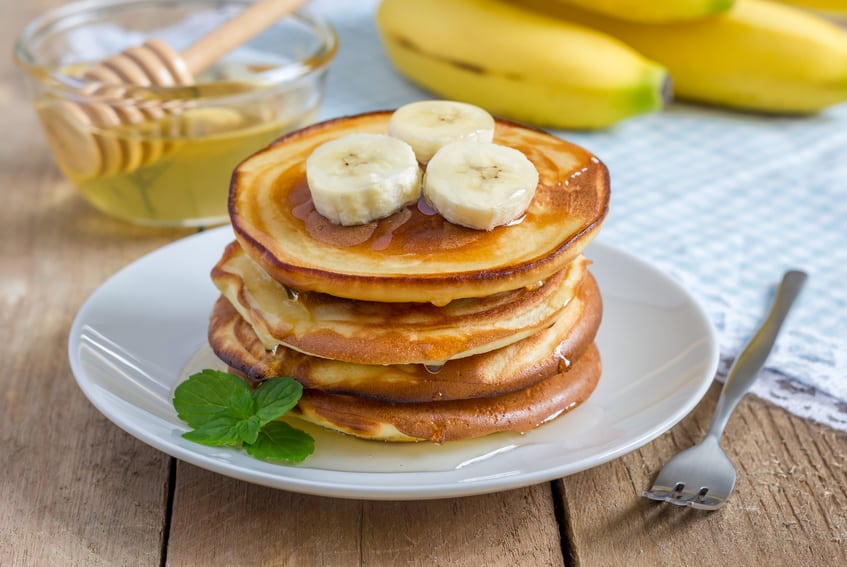 Rezept für Bananen-Haferflocken-Pancakes ohne Zucker